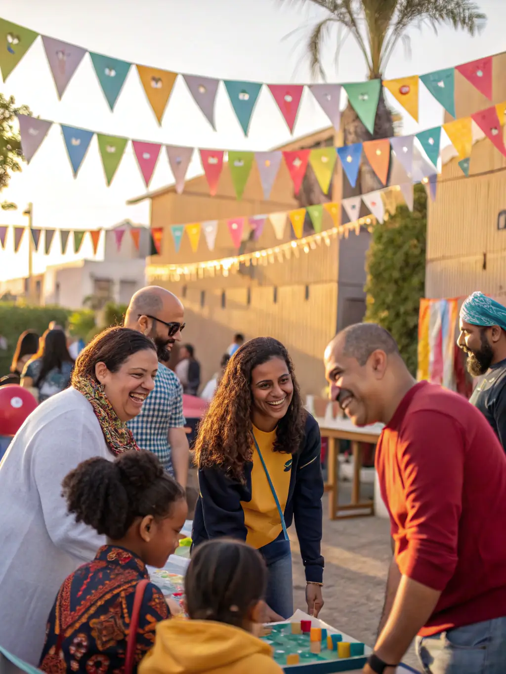 A group photo of volunteers and staff members at a community event, showcasing the organization's dedication to social inclusion and community development.