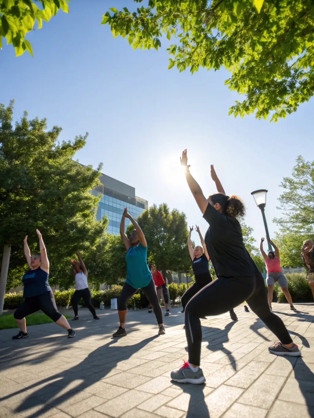 A photo of participants engaged in a physical activity workshop, demonstrating the organization's commitment to promoting overall fitness and well-being.